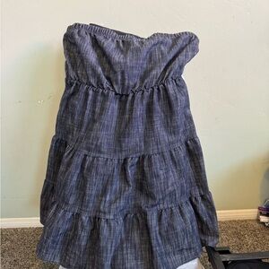 EUC Lovely Day Strapless Denim Dress